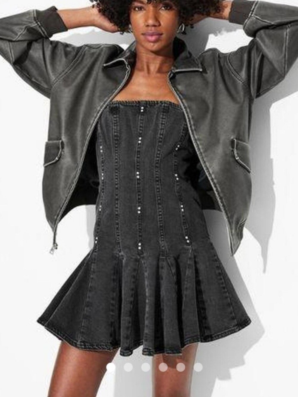 ⭐️2/$25 Wild Fable Black Denim Panel Flared Skirt XL